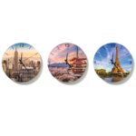 New York, Japan and Paris - Travel Clock - Collection
